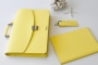 21002 LEATHER BRIEFCASE  YELLOW