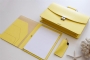 21002 LEATHER BRIEFCASE  YELLOW