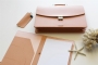 21006 LEATHER BRIEFCASE ROSE PINK