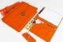 21007 LEATHER BRIEFCASE  ORANGE