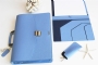 21009 LEATHER BRIEFCASE  BLUE