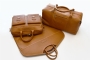 34032 LEATHER TRAVEL BAG SET