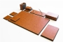 3850-134-139 IMITATION LEATHER DESKSET SORTY ORANGE - BROWN